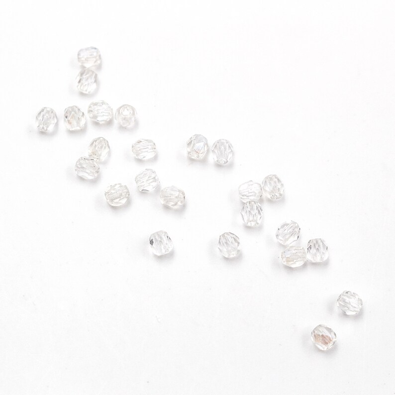 DIY Lot of 320 boho glass beads Hole 0.08 mm 3 mm Transparent Crystal Creative Jewelry and Leisure