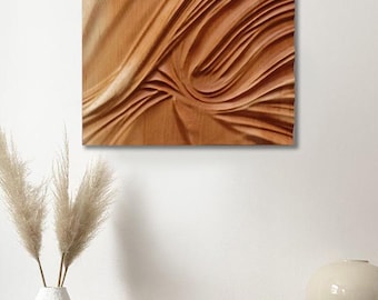 Skandinavische Inneneinrichtung, Kunst für zu Hause, minimalistische Wohnkultur, Holzschnitzerei aus natürlichem Buchenholz, perfekt für einen schmalen Flur