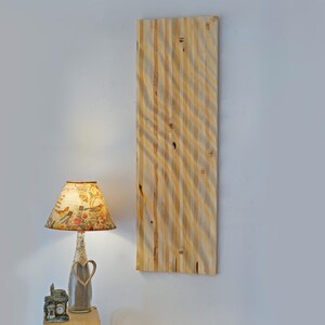 Reclaimed Pallet Wood Wave Art: Rustic Wall Decor (12x35 in) image 10
