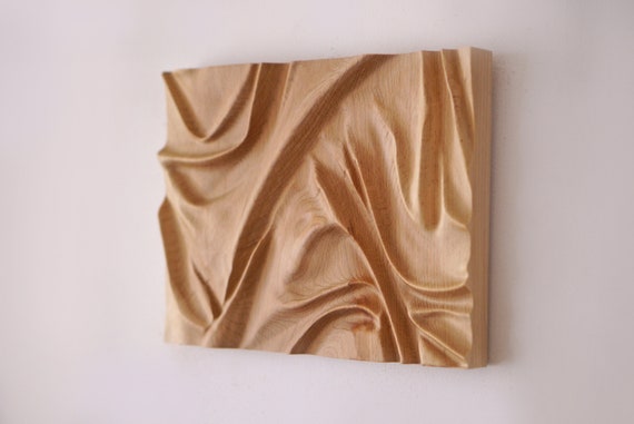 Beech Wood Wall Art: Deep Relief Modern Decor