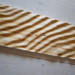 Reclaimed Pallet Wood Wave Art: Rustic Wall Decor (12x35 in) image 12