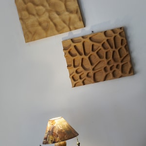 Wooden relief Giraffe pattern, abstract shapes,wall decor,modern wood wall art,free shape wood carving,contemporary art,wall art wood grain image 6