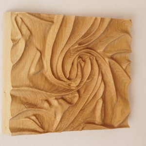 Décor en bois pour tenture murale, art mural en bois moderne, sculpture sur bois de forme libre, art contemporain, art mural abstrait, sculpture en bas-relief image 6