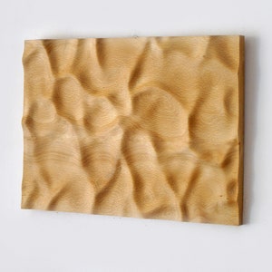 Holz Bas Relief Meereswellen, Sand Wellen, Wanddekor, moderne Holz Wandkunst, freie Form Holzschnitzerei, zeitgenössische Kunst, abstrakte Wandkunst
