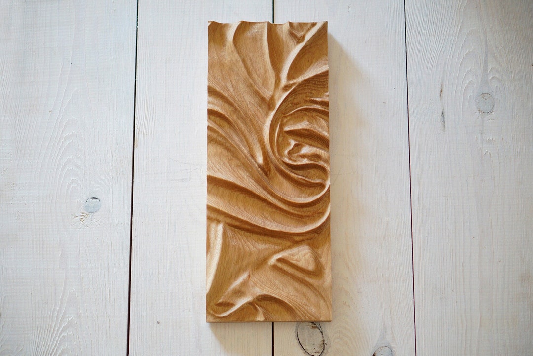 Rustic Home Decor Art Carved Beech Wood Wall Sculpture Modern ...
