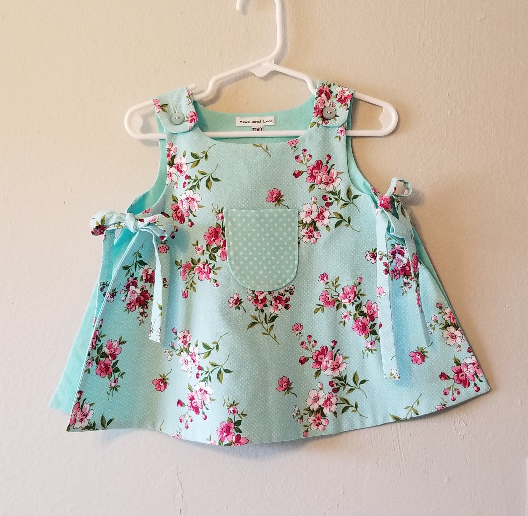Light Aqua Floral Print Sundress and Bloomers 18 to 24 Mos. Sizes - Etsy