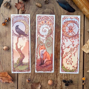 Geïllustreerde bladwijzers, Art Nouveau, Herfst