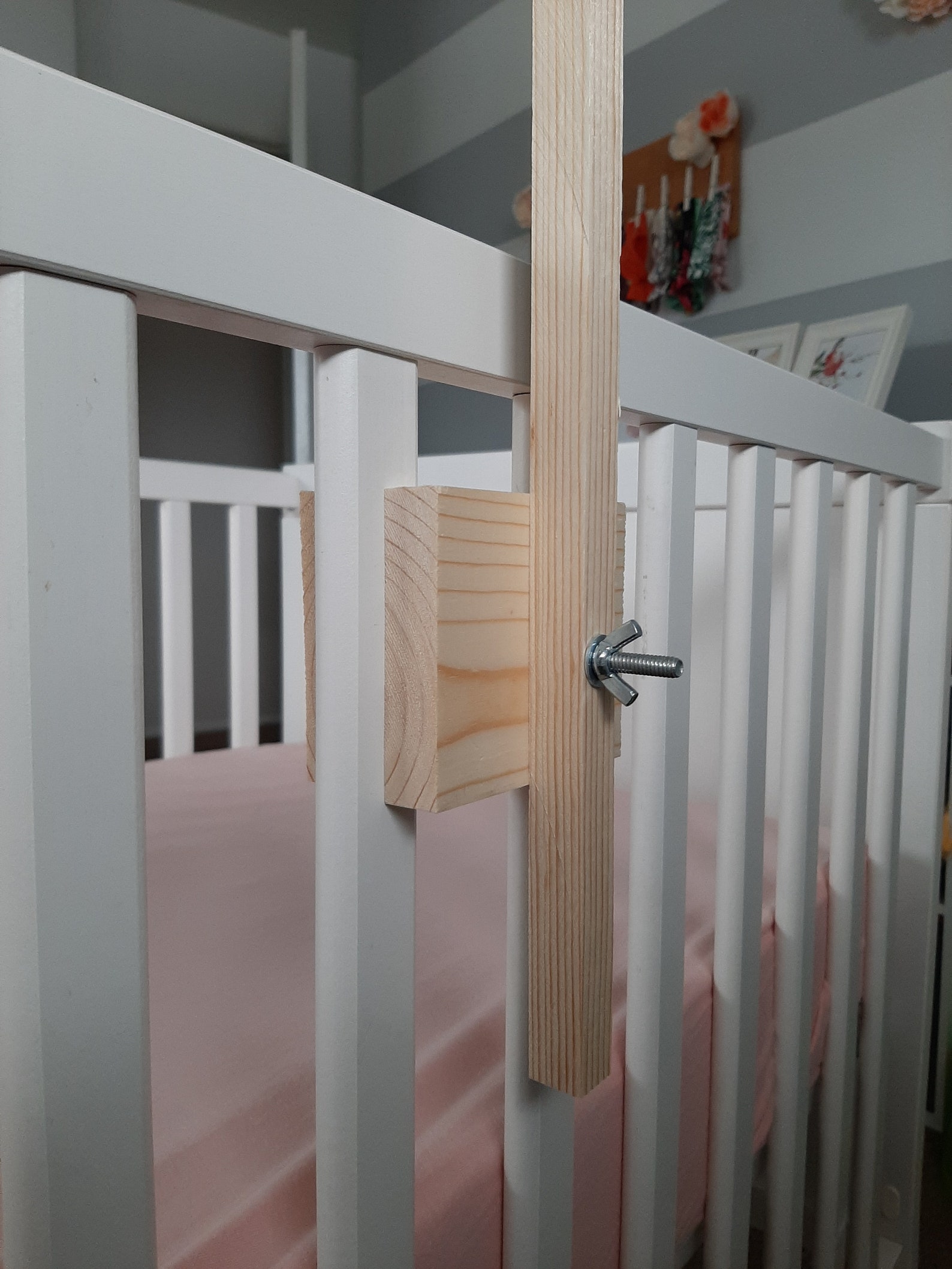 Baby Mobile Arm Set natural With Arm, Crib Attachment, and All Hook