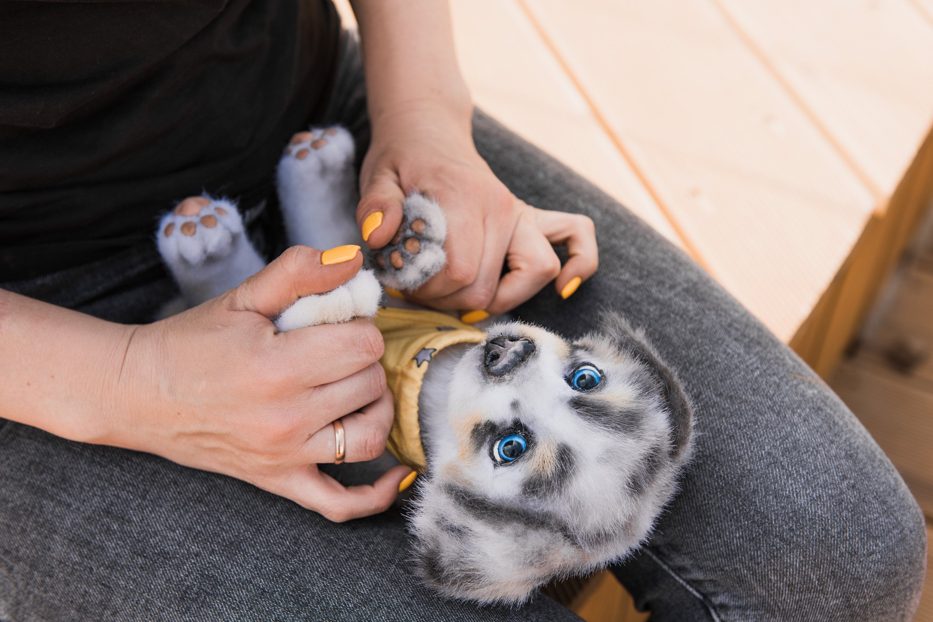 Welpe Plüschtier Realistische Hund Stofftier Ooak Puppe Reborn Etsy