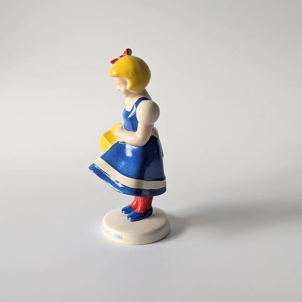 Rare IRMA GIRL figurine by Søholm. Commemorative 100 years figurine. 1986 Danish collectors ceramic treasure. Scandinavian history.