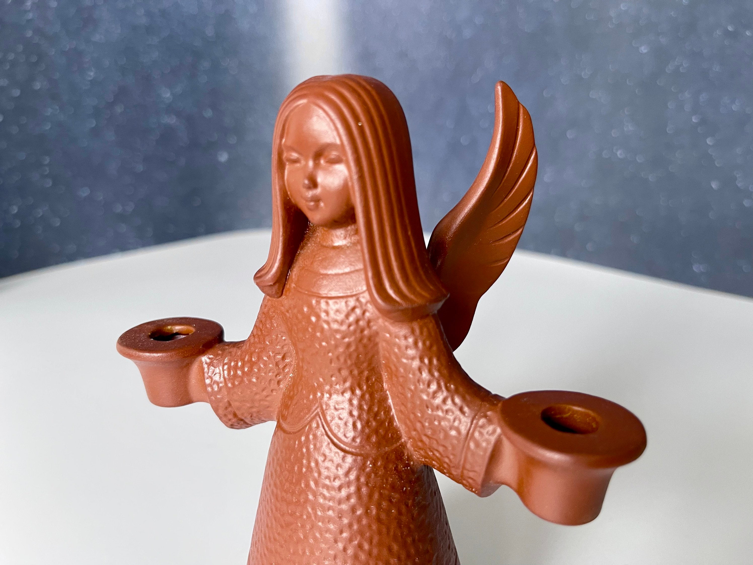 GOEBEL Vintage Flower Angel Candleholder, HX-327, Made in