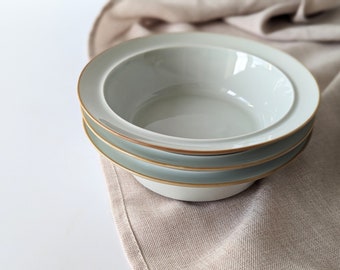 Danway Porzana X 3  - Design by Finn Lynggaard 1970s - Produced by Eslau of Denmark. Scandinavian vintage cereal bowls / small soup plates