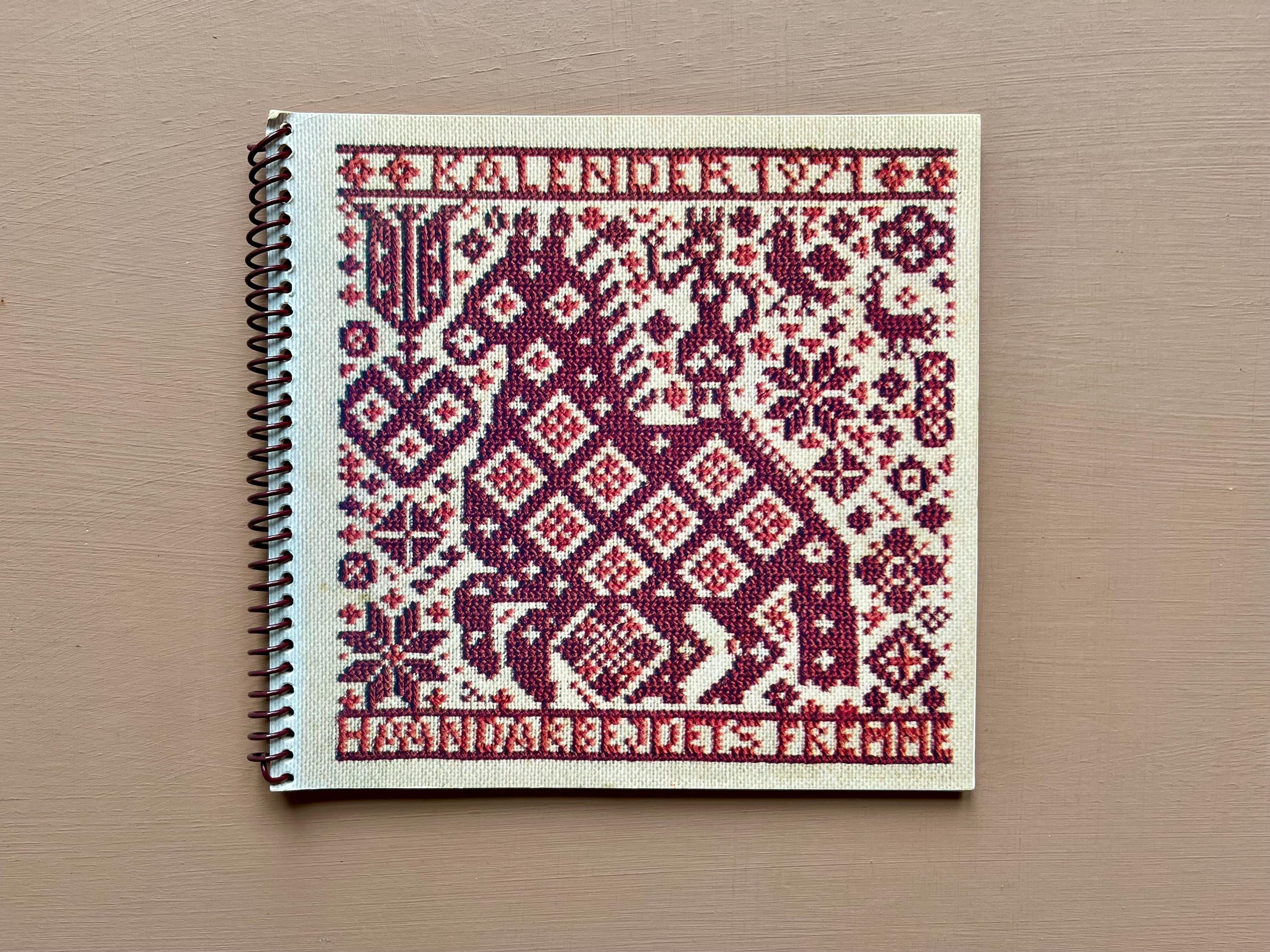 フレメカレンダー　1971年　IDA WINCKLER VERY RARE cross stitch calendar/pattern 1971 Ida Winckler