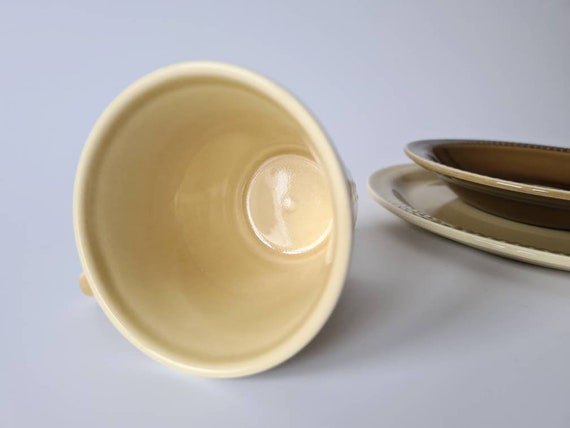 Brunette Trio by Kåre Berven Fjeldsaa, Stavangerflint. Cup, Saucer
