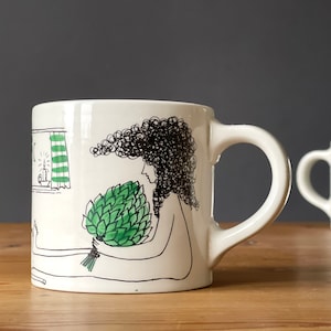 Arabia sauna large cup / mug. Arabia Finland. Very rare! Designed by Gunvor Olin-Grönqvist. Collectible, highly sought after. Löyly muki