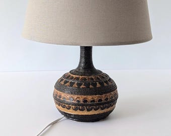 70s Jette Helleroe Axella Table Lamp. Danish Ceramist / Pottery