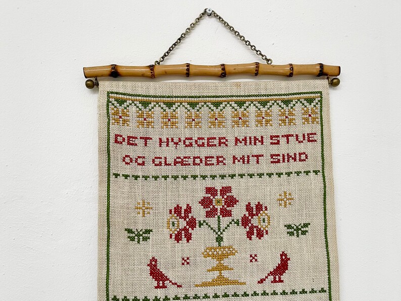 Cross Stitch Wall Hanging With Nordic Folklore Motifs Gem in Etsy