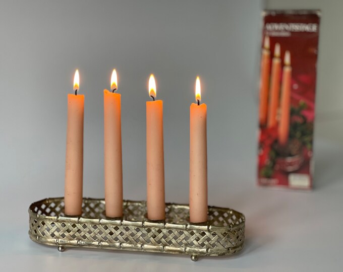 Vintage Metal Advent Candle Holder. High Quality Christmas Treasure