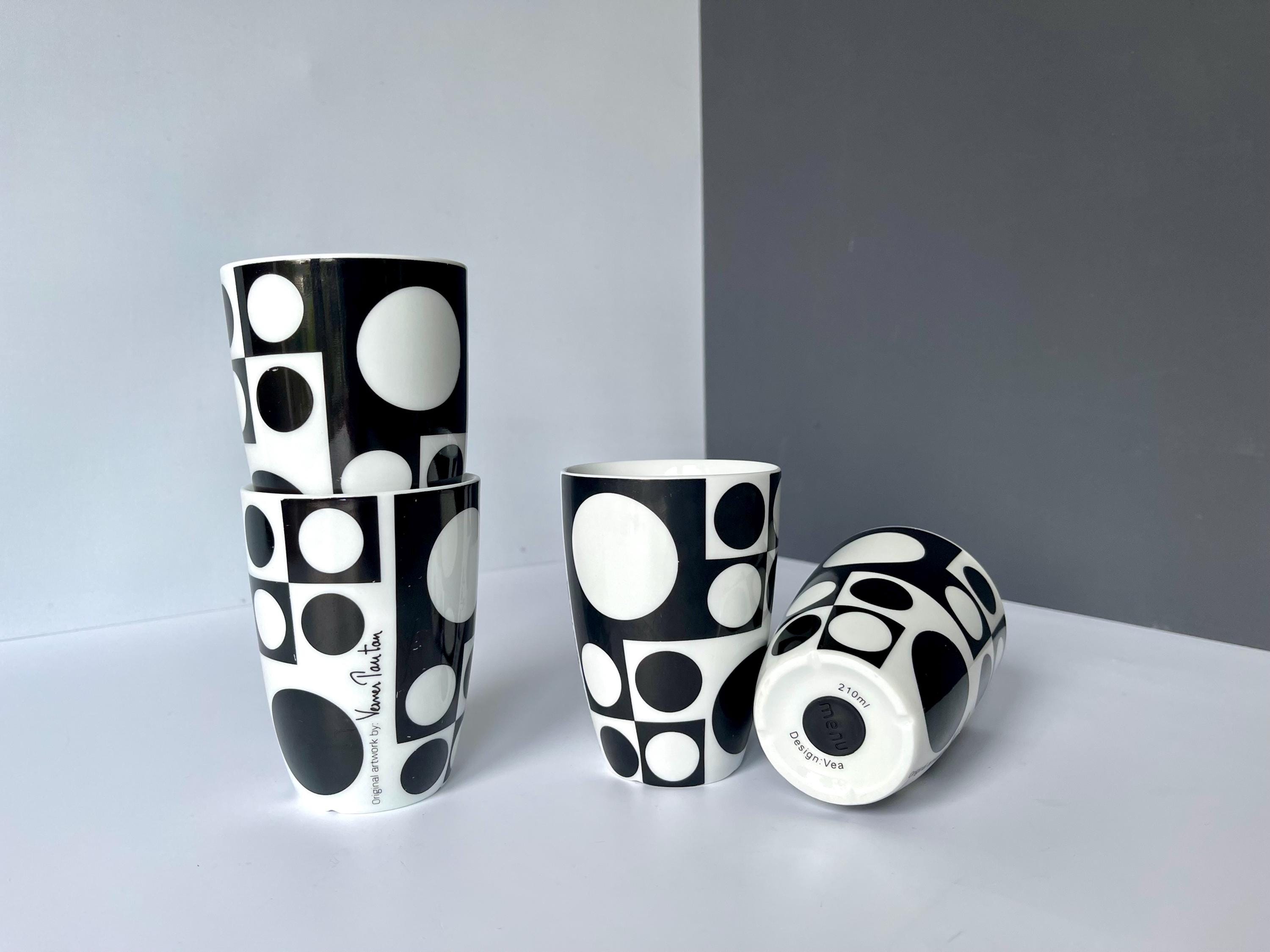 4 X Verner Panton GEOMETRI Thermal Mugs! Danish Design by Pernille