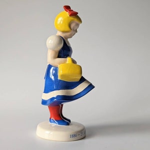 Rzadka figurka IRMA GIRL autorstwa Søholm. Pamiątkowa figurka z okazji 100. rocznicy. 1986 Duński skarb ceramiczny kolekcjonerów. Skandynawska historia.