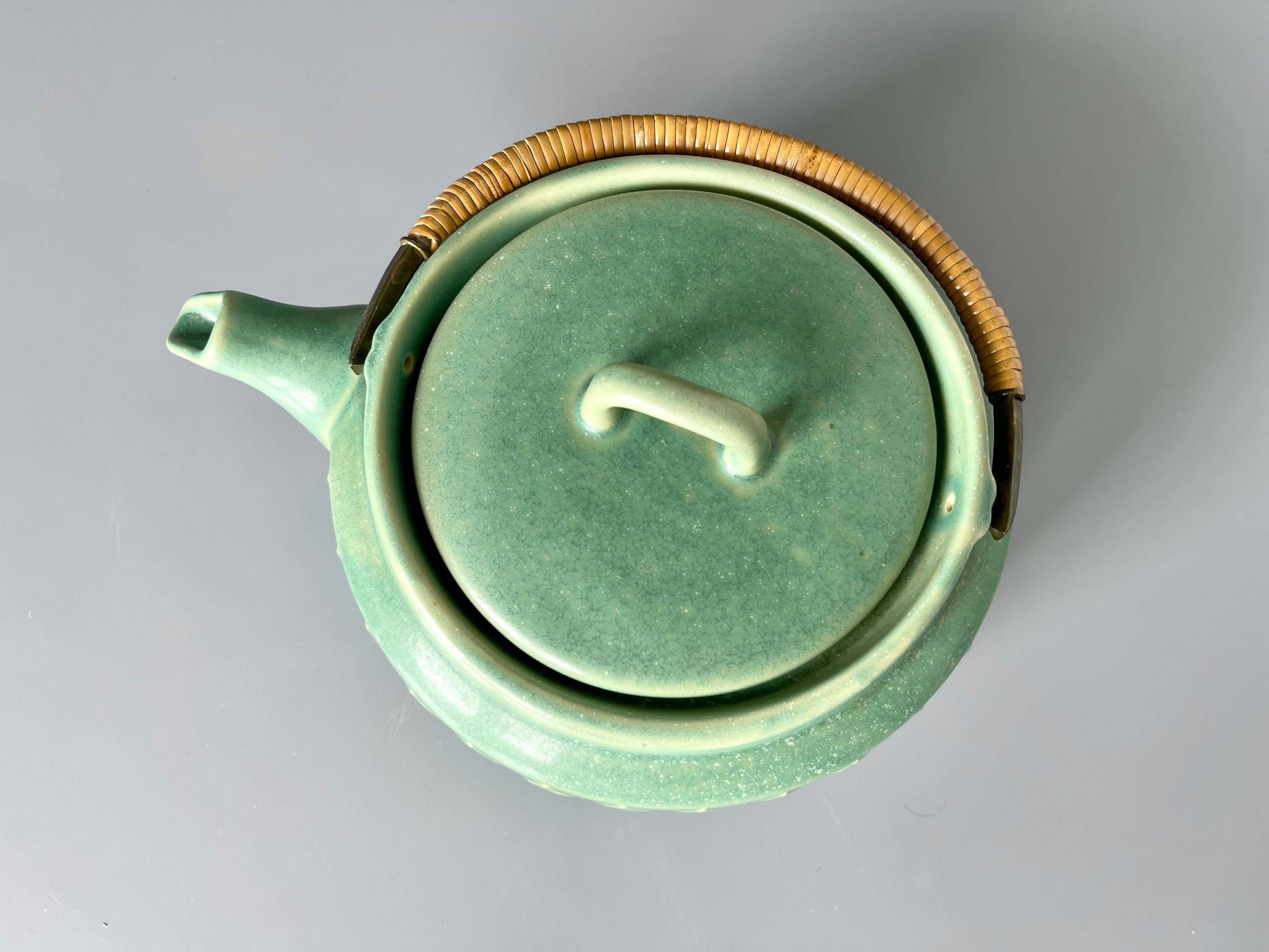 Rare! Quistgaard - Green Relief - Stunning Round Teapot With