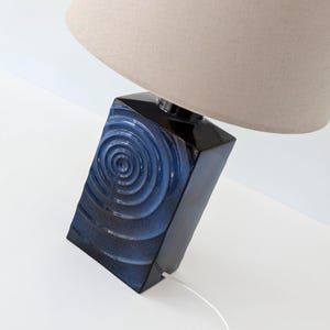 Zyklon ceramic Mid-century modern table lamp by Cari Zalloni for Steuler 1960s. Eu, Us, Uk or Aus power plug. Mid Century ceramic lights.