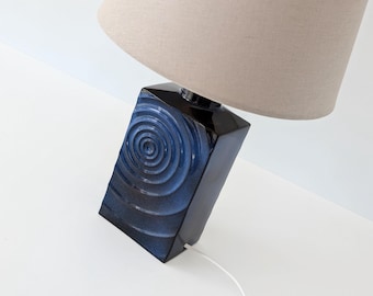 Zyklon ceramic Mid-century modern table lamp by Cari Zalloni for Steuler 1960s. Eu, Us, Uk or Aus power plug. Mid Century ceramic lights.