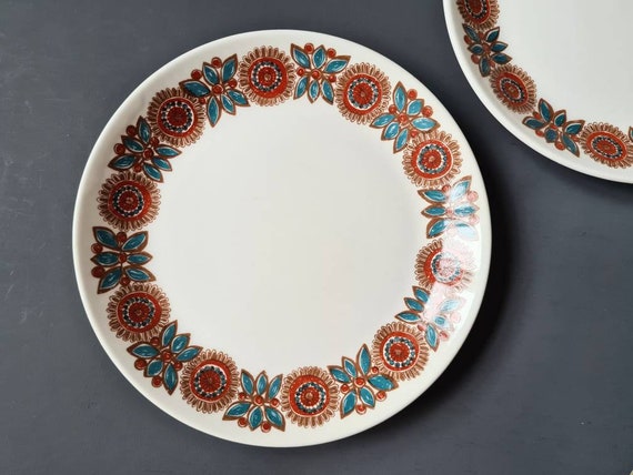 FIGGJO/フィッギオ Astrid アストリッドケーキプレートC 4 ASTRID Lunch Plates (set of Four) by Figgjo Flint, Norway. 1970s