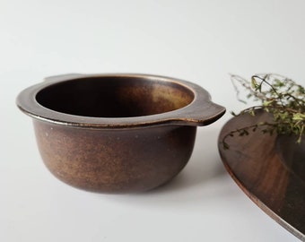 Knabstrup ceramic bowl - Danish bowl with beautiful brown glaze from around the mid 70s. Retro pottery from Scandinavia.