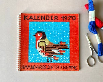 1970 Haandarbejdets fremme - Danish Cross Stitch of the Year calendar - Aarets korssting - Danish handcraft guild - crafts diy - traditional