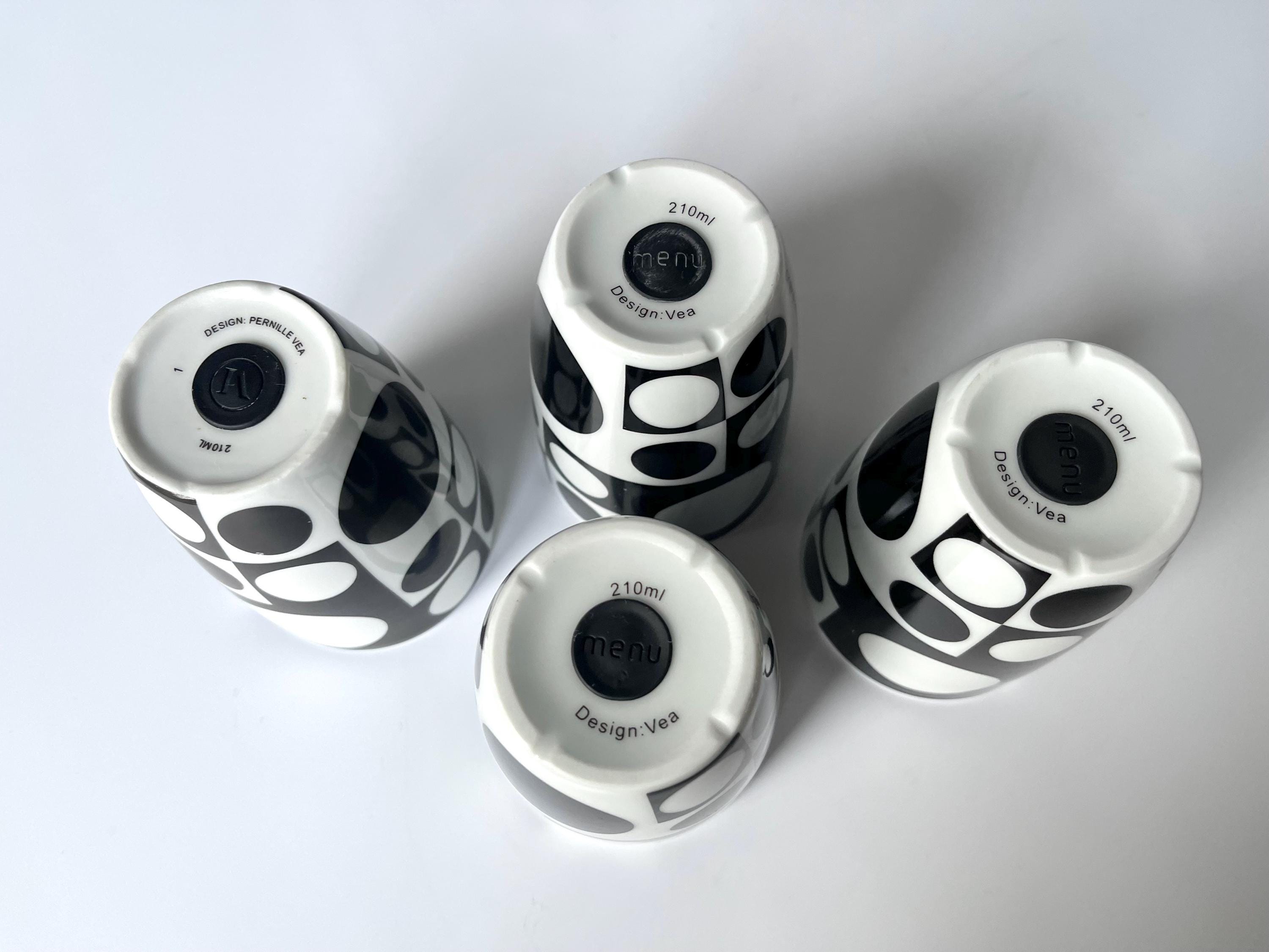 4 X Verner Panton GEOMETRI Thermal Mugs! Danish Design by Pernille