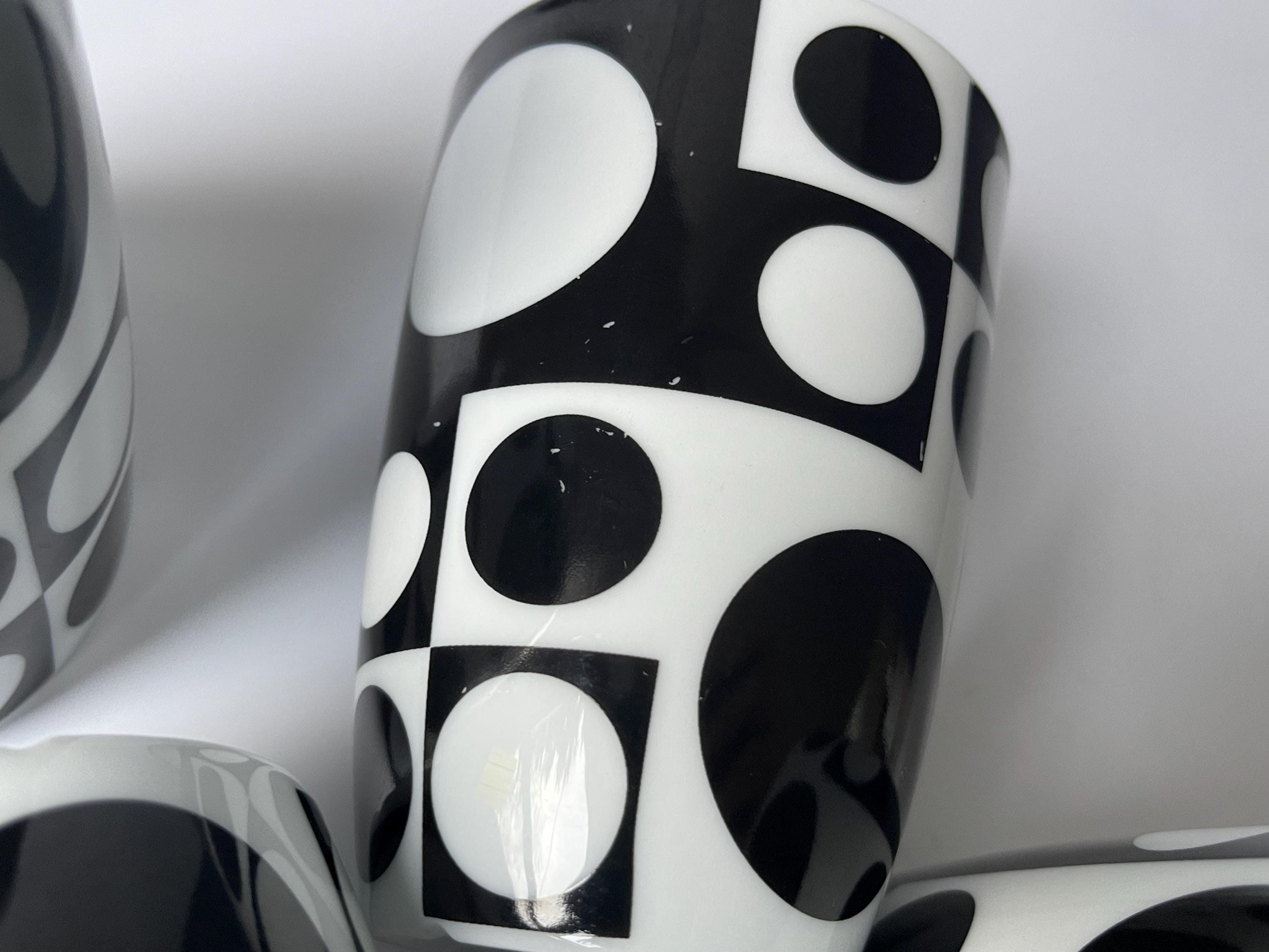 4 X Verner Panton GEOMETRI Thermal Mugs! Danish Design by Pernille
