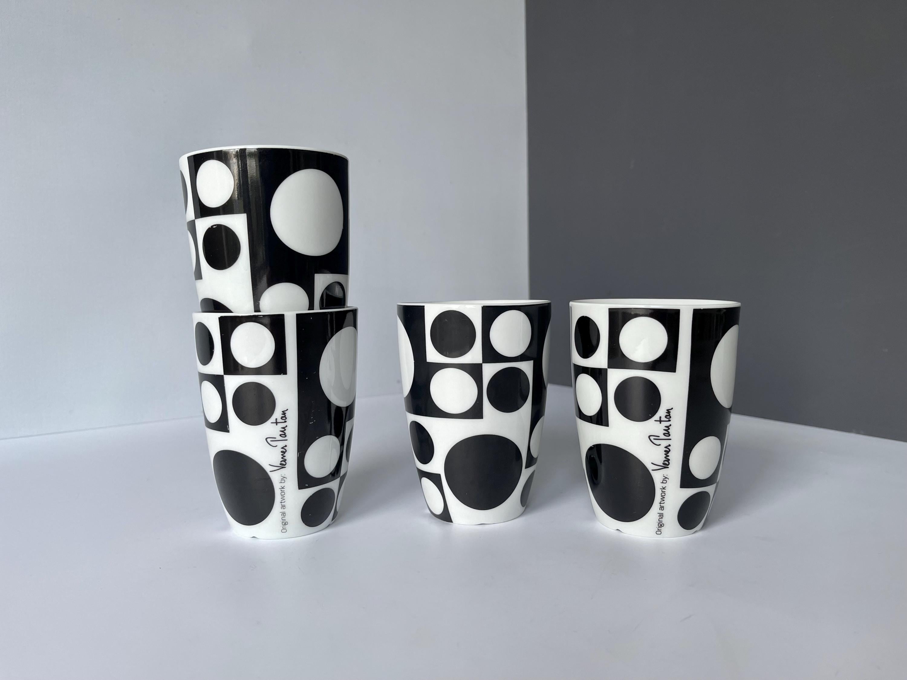 4 X Verner Panton GEOMETRI Thermal Mugs! Danish Design by Pernille