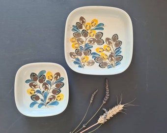 2 art bowls by Ellen Malmer for Royal Copenhagen - Ceramic tray - Denmark - 953 / 3772 - Danish Scandinavian Ceramic Home Decor 1970s