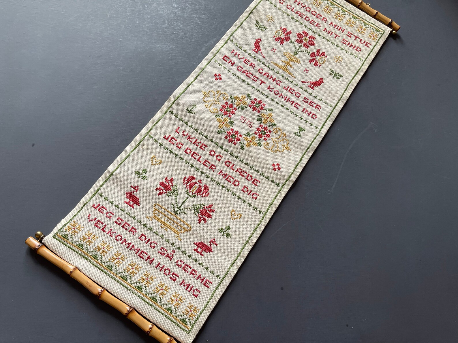 Cross Stitch Wall Hanging With Nordic Folklore Motifs Gem in Etsy