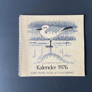 1976 Claus Bering Large Cross Stitch of the Year Calendar - Black