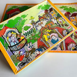 Puzzle Bjørn Wiinblad z 1982 r. „Morning” zaprojektowane przez duńskiego artystę, wyprodukowane dla Irmy. Duński projekt z 500 elementami i gwarancją nienaruszonego stanu