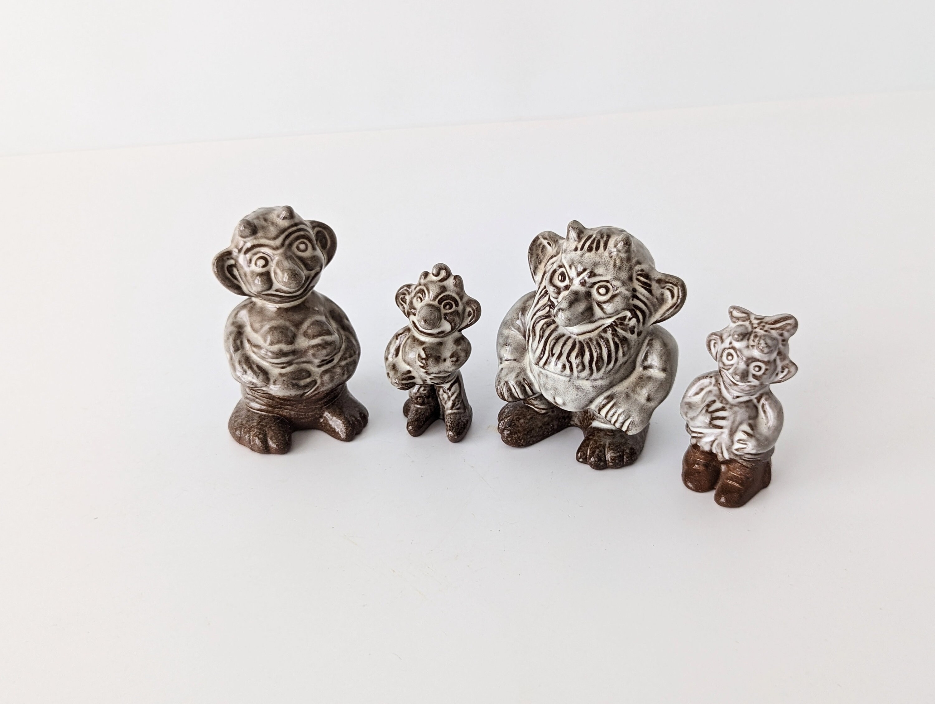 Danish 50s Trolls designed by Marianne Starck for Michael Andersen Pottery. Bornholm Krolle Bolle. Made in Denmark. Stoneware - Collectible