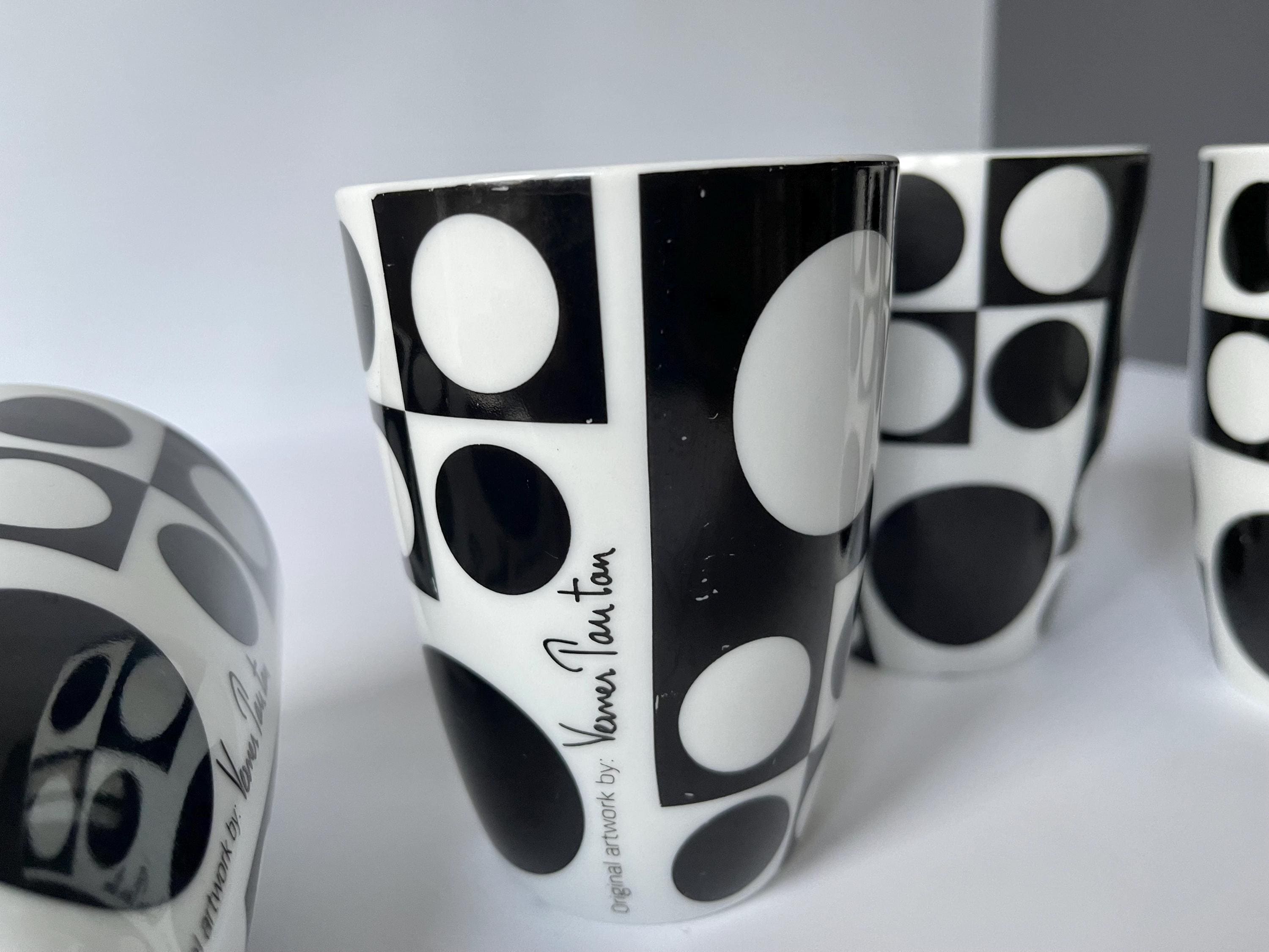 4 X Verner Panton GEOMETRI Thermal Mugs! Danish Design by Pernille
