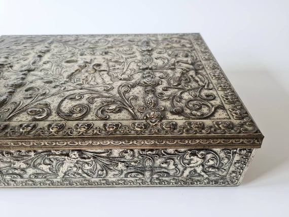 Large Vintage Metal Box Renaissance Baroque Style Desk Storage Metal Box With Patina Large Metal Box Christmas Decoration Etsy Ireland