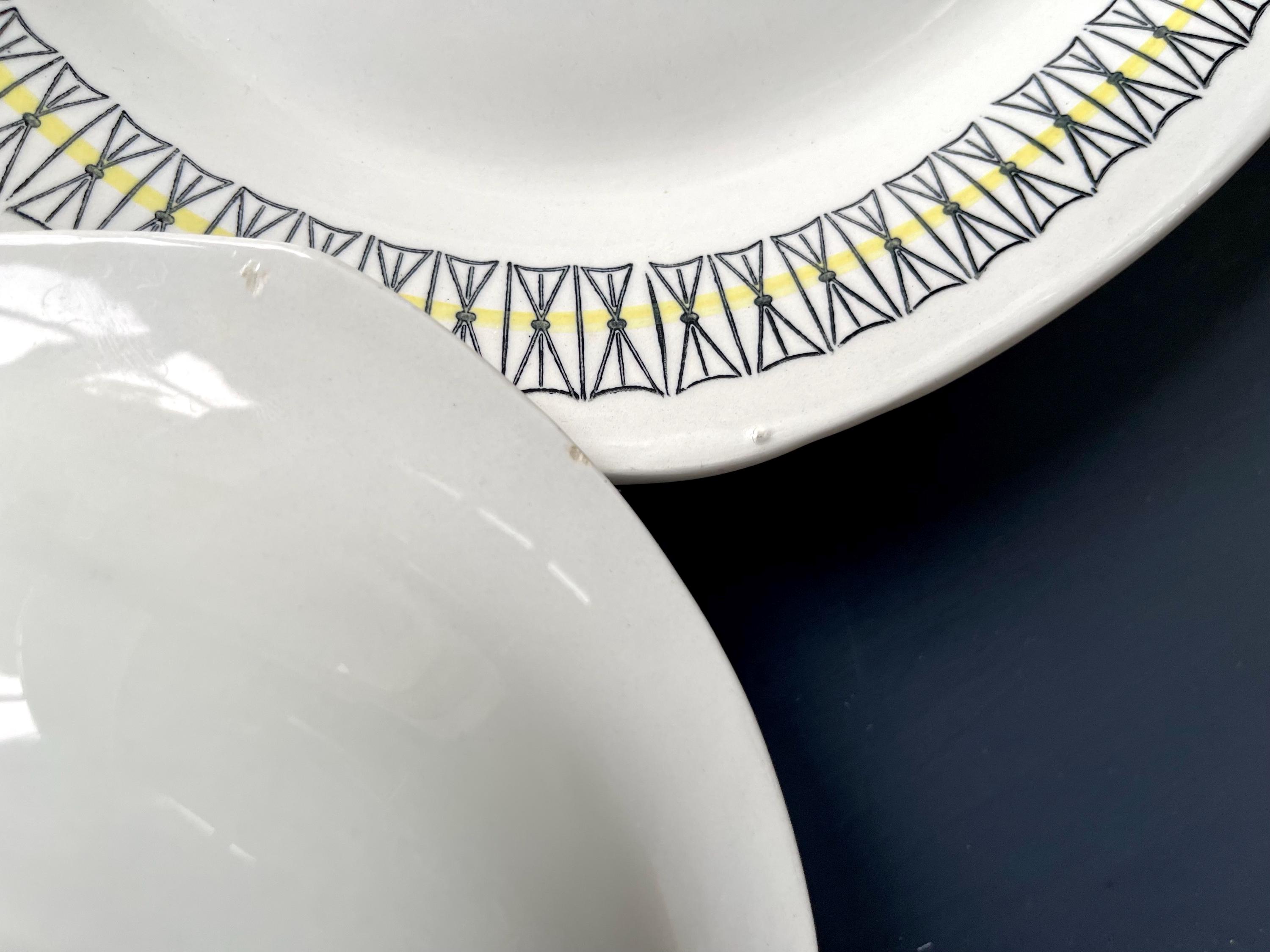 2 X Vintage Upsala Ekeby, Gefle Kryss Serving Dishes. Swedish Mid