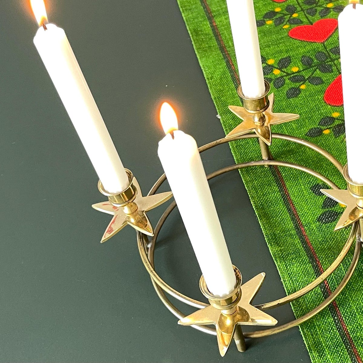 Brass Advent Candle Holder - Etsy