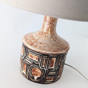 70s Jette Helleroe Axella Table Lamp. Danish Ceramist / Pottery