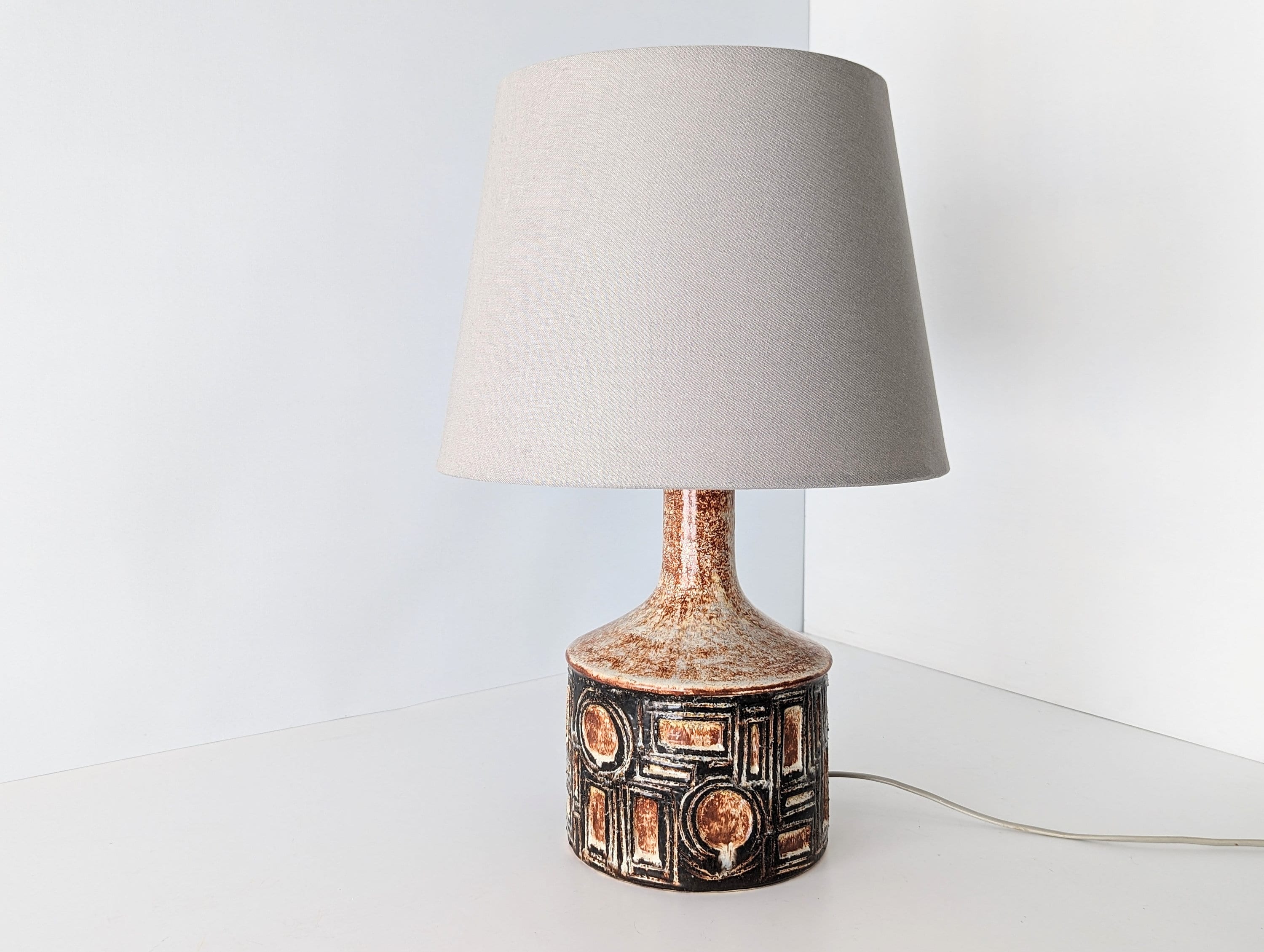 70s Jette Helleroe Axella Table Lamp. Danish Ceramist