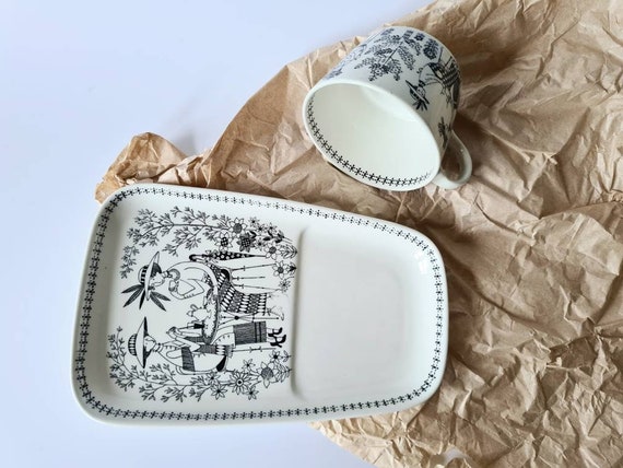 Rare! Arabia - Emilia Series by Raija Uosikkinen - Plate + Cup