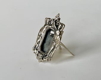 1970年代のスターリングシルバー製ミニフォトフレーム、925製小型写真