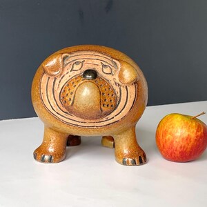Lisa Larson XL buldog, figurine designed in 1955 - Gustavsberg - Swedish design - Scandinavian - Stoneware - super cute dog with glued leg.
