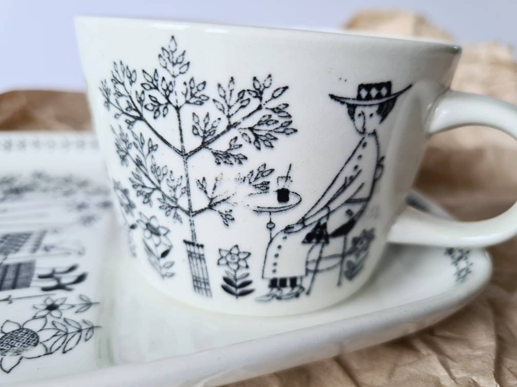 Rare! Arabia - Emilia Series by Raija Uosikkinen - Plate + Cup