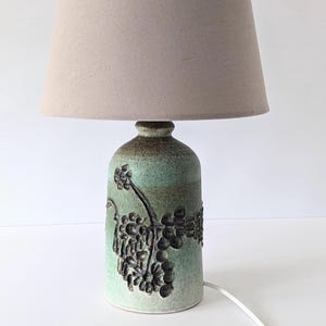Artistic Danish ceramic table lamp SKARTVED. Eu, Us, Uk or Aus power plug. Danish Design. Mid Century ceramic lights. Hare fur glaze