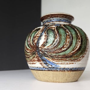 Large Noomi Backhausen and Paul Brandenborg - Søholm vase - Vintage Danish Stoneware Studio Pottery. Mid century modern design, DK